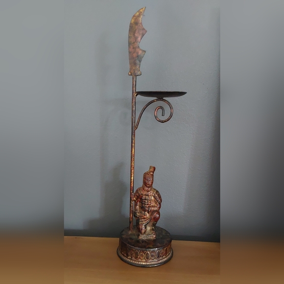 VINTAGE JAPANESE KNEELING SAMURAI WARRIOR - Picture 2 of 5